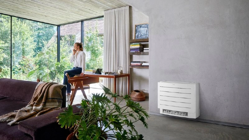 Daikin Perfera floor model air source heat pump