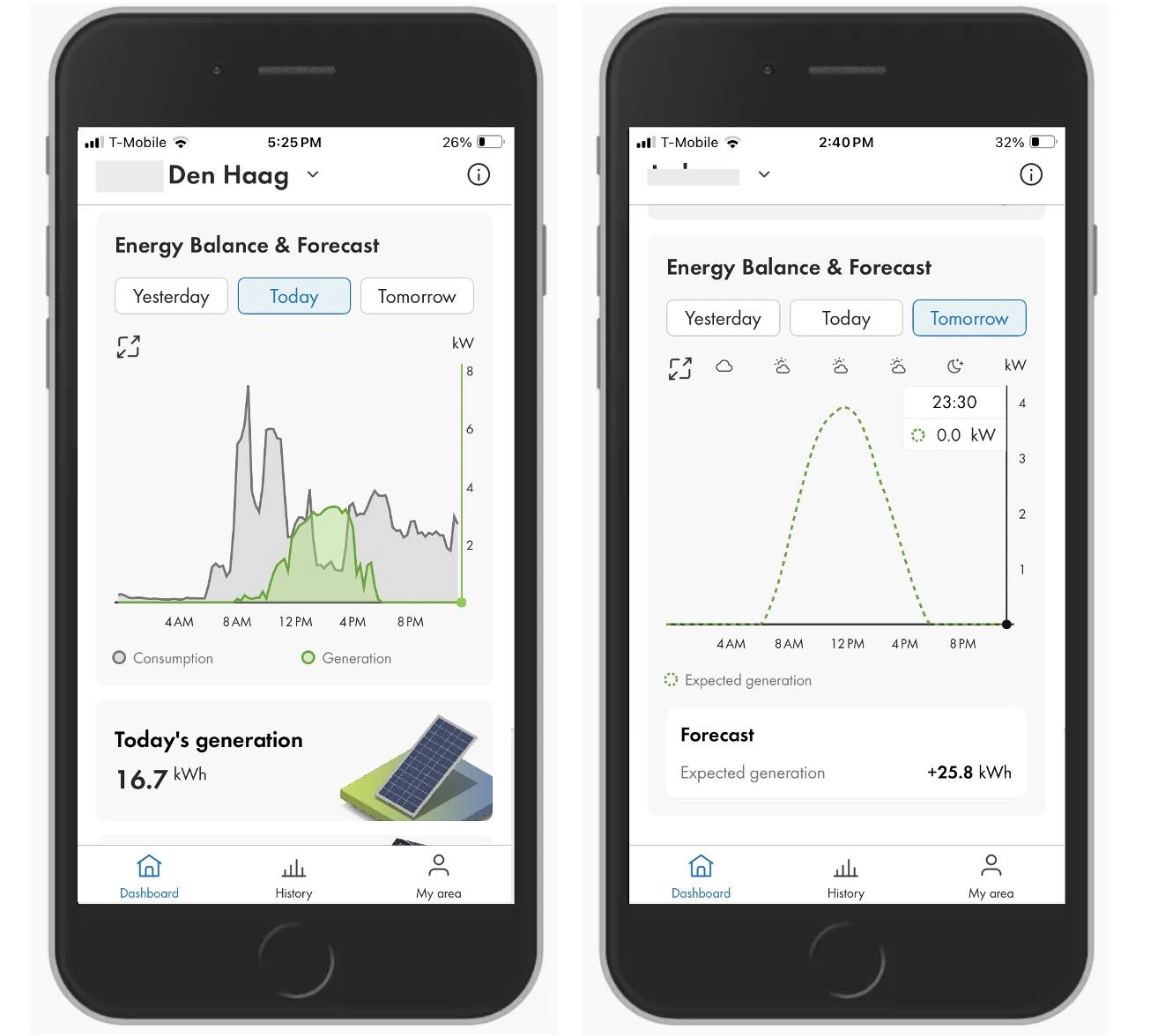 Energy Balance and Forecast on the SMA Energy App