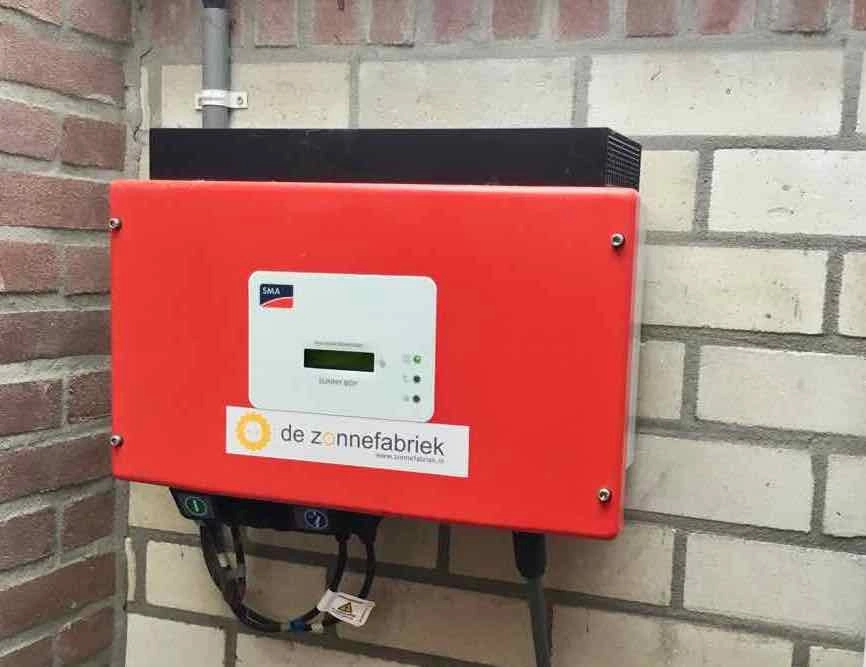 Oude SMA omvormer, nog zonder schaduw management software