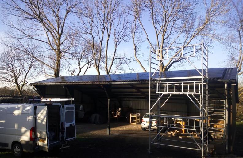 zonnige dag februari nieuwe installatie