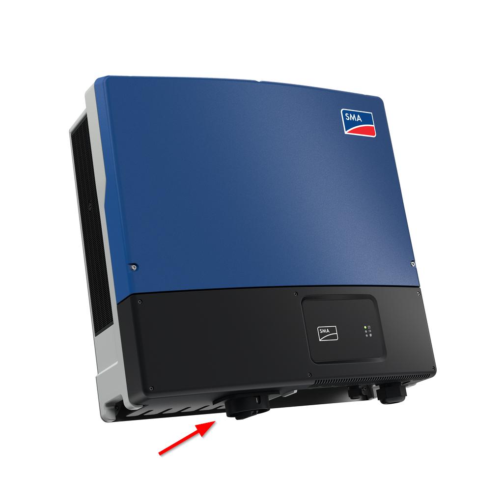 STPTL30 met pijl richting DC knop